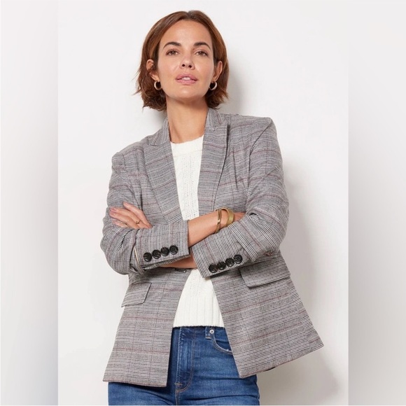 Evereve Jackets & Blazers - Evereve Plaid One Button Blazer
